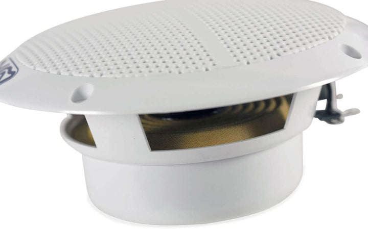 wellenshop Nuova Rade Lautsprecher für Boot 1 Paar 2 Stück 80W oder 100W Einbau Wasserdicht Weiss Bo