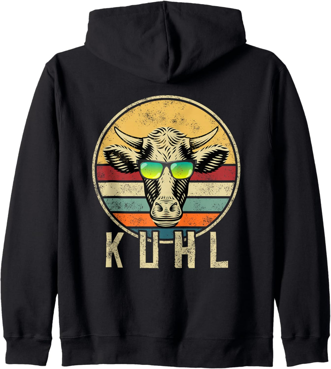 Lustiges Kuh mit Sonnenbrille Kühe Kuhl Landwirt Bauernhof Kapuzenjacke