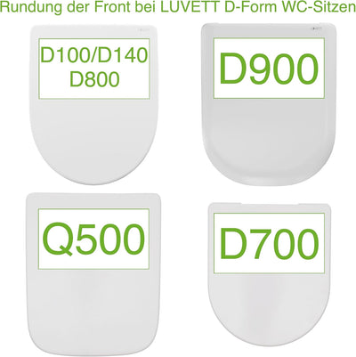 LUVETT® Deluxe WC-Sitz D800 mit Absenkautomatik, EasyClean (abnehmbar), Premium Duroplast > absolut