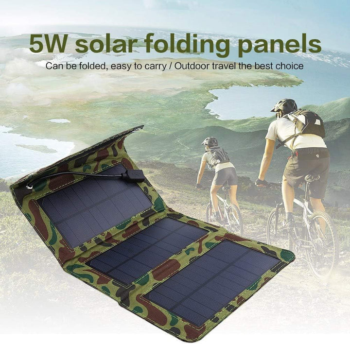Tragbar Solar Ladegerät, 5W 5V Faltbares Solarpanel-Ladegerät Outdoor Mobile Power Bank für Wiederau