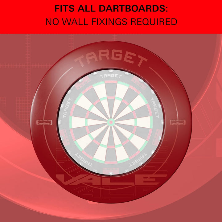 Target Darts Pro Tour Bedruckte Dartscheibe – rot und schwarz 1, 1