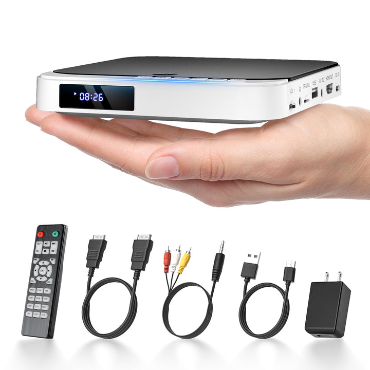 Mini-DVD-Player HDMI, kleine DVD-Player, grau