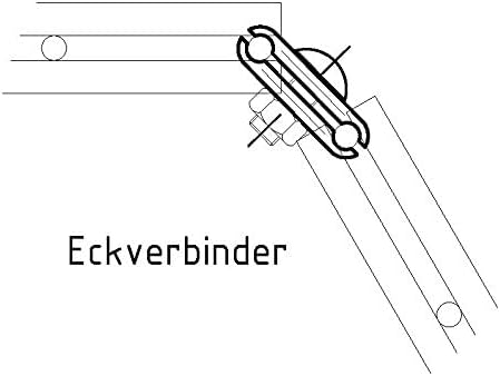 GSM-Verbindungseckplatte für Zaun, Gabione, Komposter, Doppelstabmatten 36, 36
