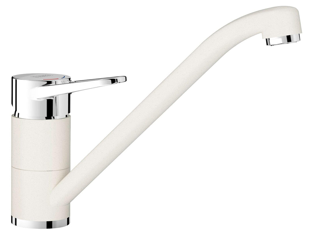 BLANCO WEGA II silgranitweiss/chrom | Hochdruck | Rückflussverhinderer | Keramik Kartusche | Gesiche