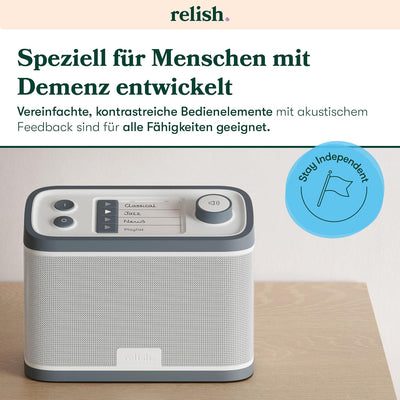 Relish Demenz und Alzheimers Tragbarer DAB Radio und Musik-Player