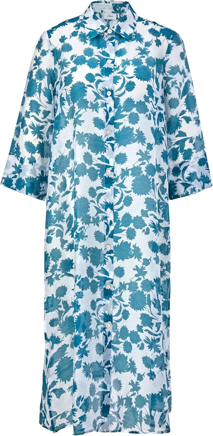 s.Oliver BLACK LABEL Damen Blusen Kleid 46 Blue Green, 46 Blue Green