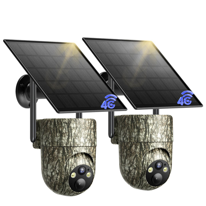 4G LTE Wildkamera mit SIM Karte, Solar Wildkamera mit Handyübertragung APP mit PIR Präziser Personen
