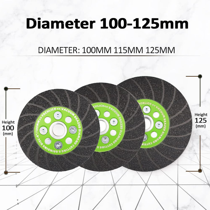 FACHLICH Diamant Trennscheibe 125mm Doppelseitig zum Schneiden und Schleifen Granit Marmor Fliese Na