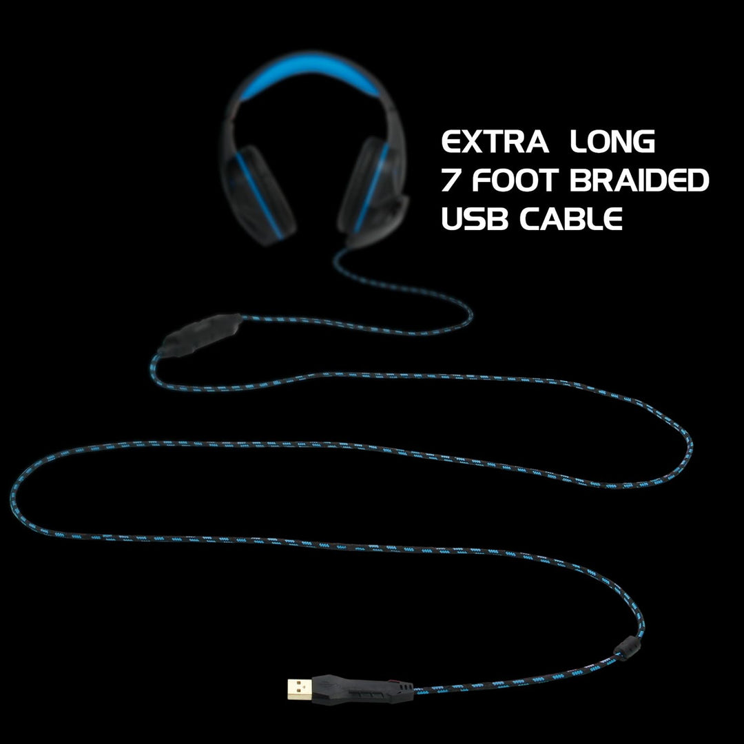 Enhance Gaming-Headset für PS4 mit 7.1-Surround-Sound – Voltaic PRO Esports-Computerkopfhörer mit Mi