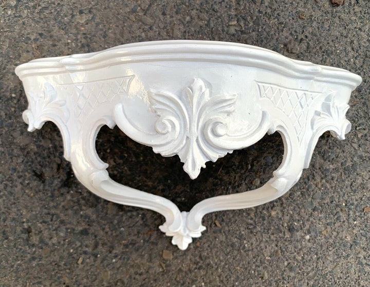 Wandspiegel Weiss mit Konsole Barock Antik 45x38 Flurspiegel Badspiegel mit Ablage Wanddeko Prunkspi