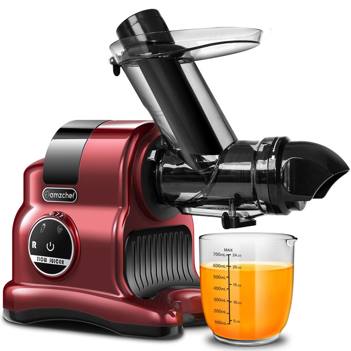 AMZCHEF Entsafter mit grossem 80MM Einfüllschacht - 150 Watt Entsafter mit 2 Geschwindigkeitsstufen