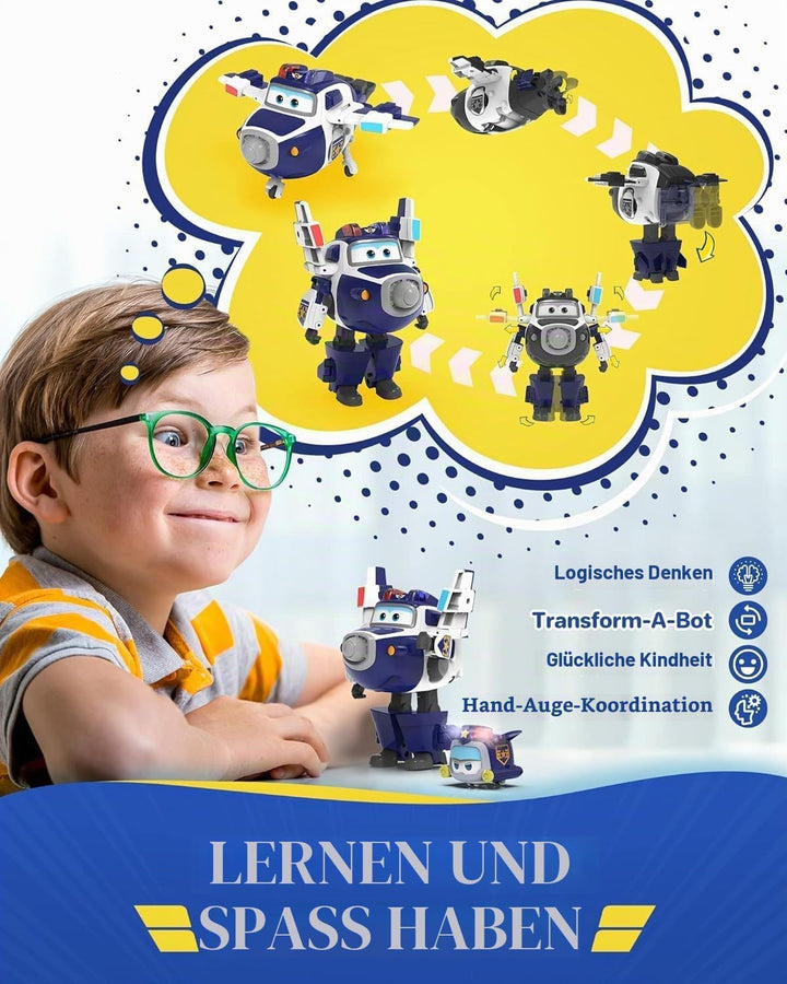 Super Wings EU750425 Transforming Supercharged Paul & Mini Super Pet Paul Toys for 3+ Year Old Boy G