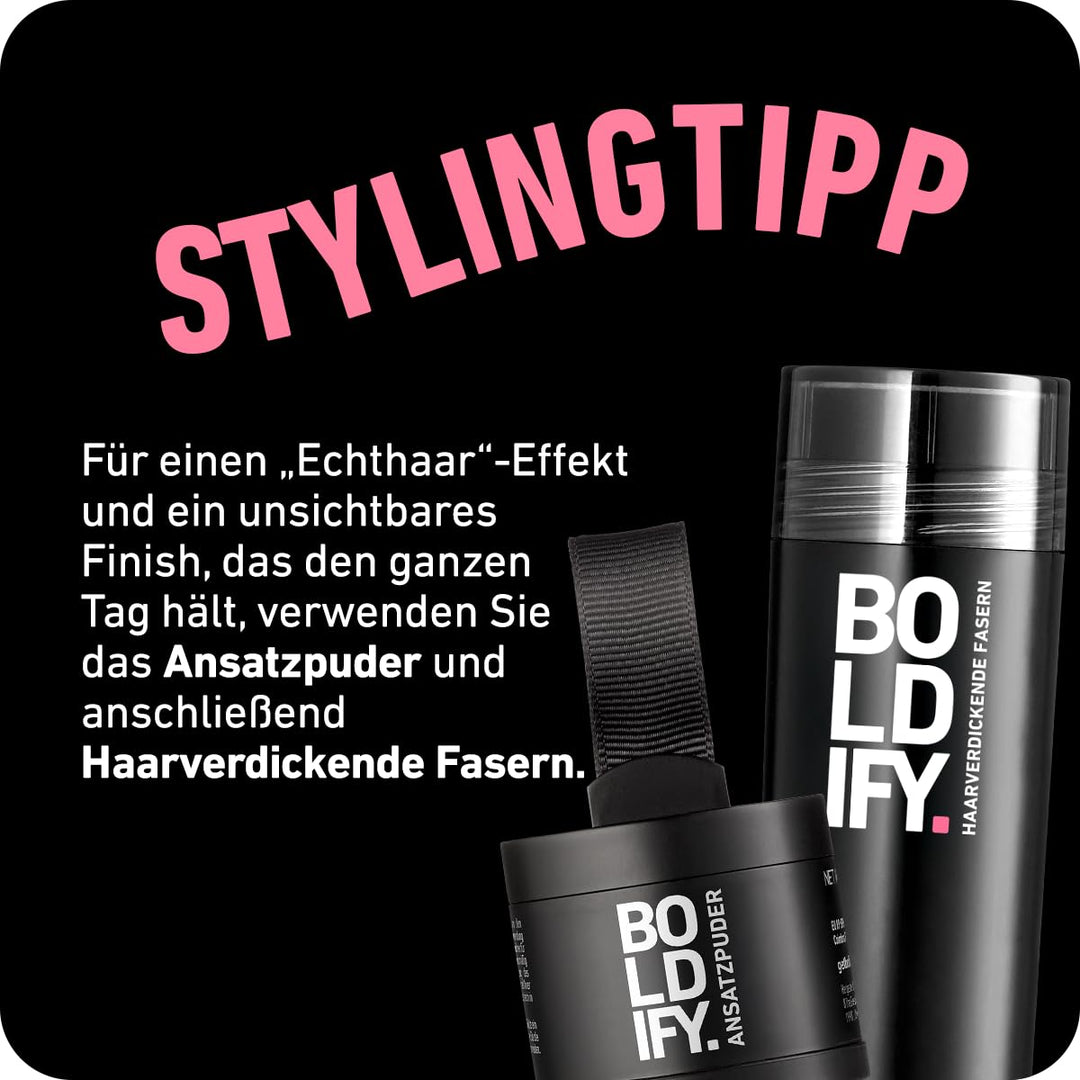 BOLDIFY Ansatzpuder ﻿Grosspackung - Haar Concealer zur Haarverdichtung für Frauen und Männer, Grauab