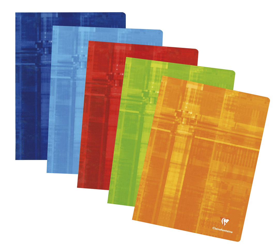 Clairefontaine 63362C - Packung mit 10 Heften DIN A4+ 24x32cm, kariert, 90g, geheftet, 48 Blatt, far