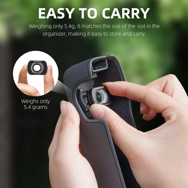 REYGEAK Weitwinkelobjektiv Kompatibel mit Osmo Pocket 3, Magnetische Designlinse für DJI Osmo Pocket