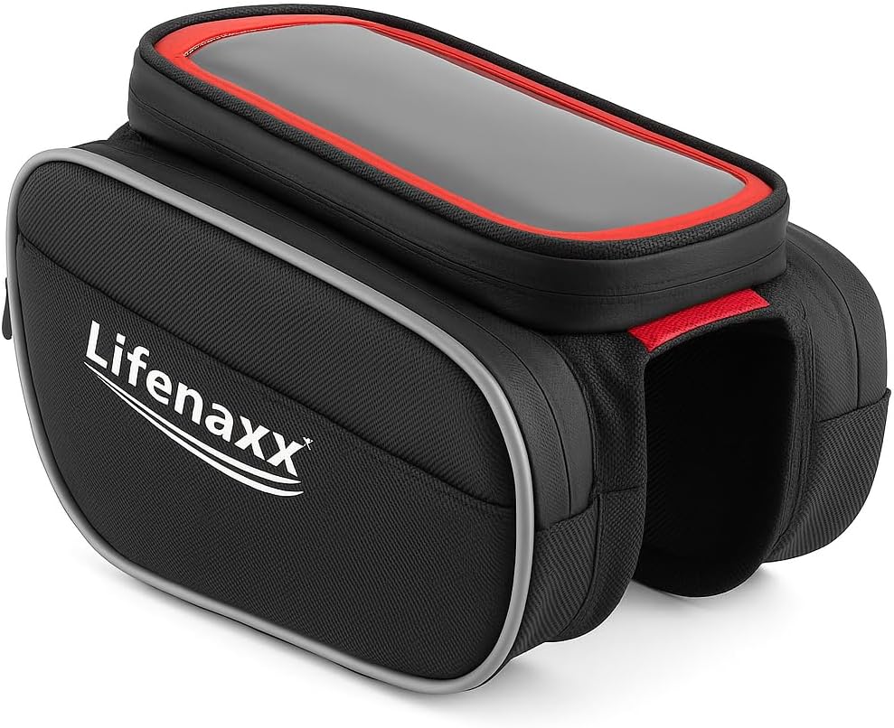 Lifenaxx Fahrradtasche LX-029 - Fahrrad Rahmentasche mit integriertem Smartphone Fach für alle Fahrr