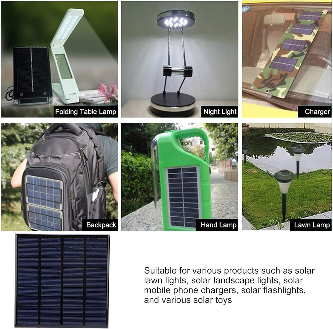 Walfront 2Pcs DC 9V 2W Mini Solarpanel, Solarpanels Batteriespielzeug Lademodul mit 100 cm Kabel, So