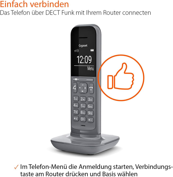 Gigaset CL390HX - Design DECT-Mobilteil mit Ladeschale - Fritzbox-kompatibel - Schnurloses Telefon f