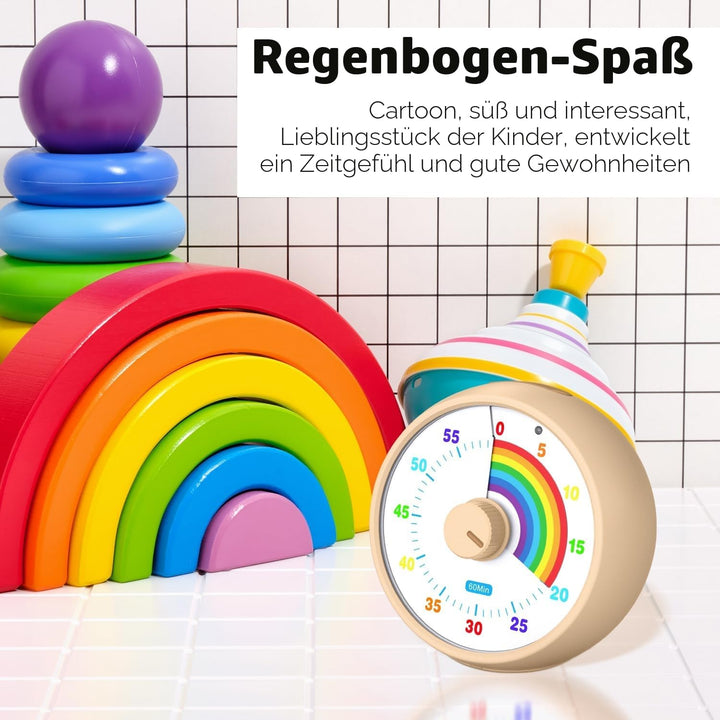 Visueller Timer für Kinder, 60-Minuten Countdown für Klassenzimmer Büro Küche, Schreibtisch Timer Ki