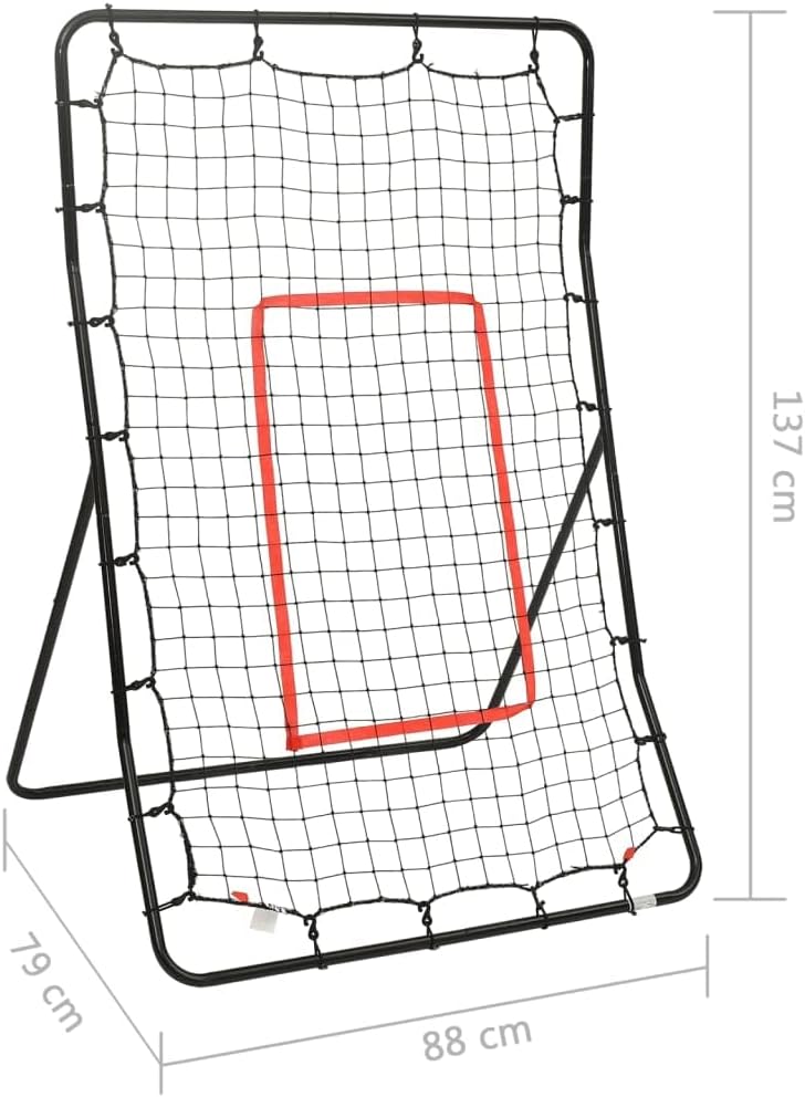 vidaXL Softball Rebounder Fussball Kickback Tor Rückprallwand Trainingsnetz Übungsnetz für Baseball