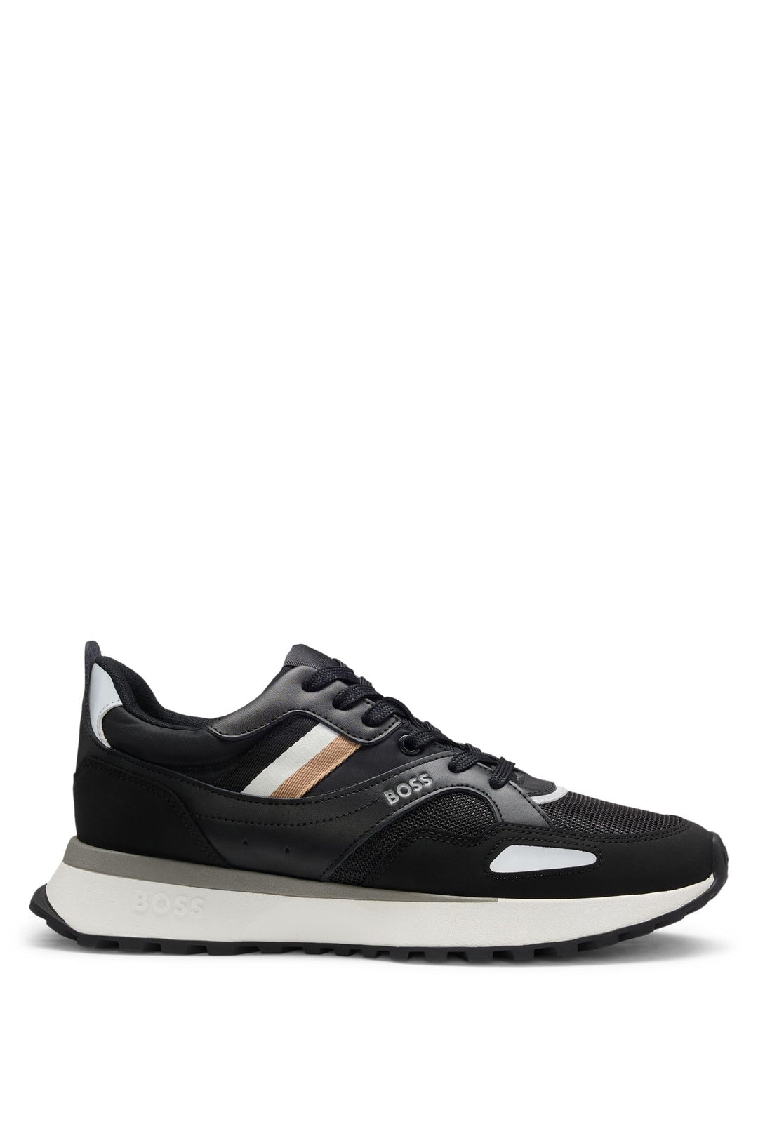 BOSS Herren Jonah Runn Sneakers im Laufschuh-Stil mit Eva-Gummisohle Grösse 39 EU Schwarz, 39 EU Sch