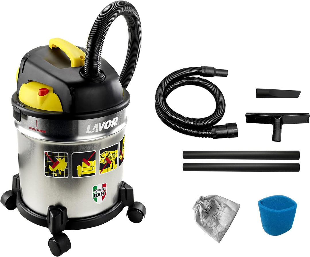 Nass-/Trockensauger VAC20S | Staubsauger mit patentierter Filterreinigung | Edelstahlbehälter nicht