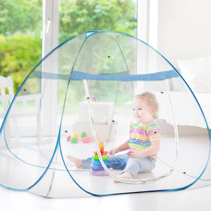 mizikuu Moskitonetz Bett, Pop up Doppeltür Moskitozelt 150 * 200cm Tragbare Faltbares Bett-Moskitone