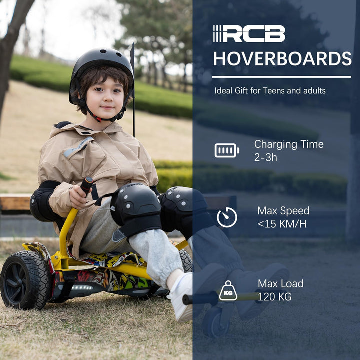 RCB Hoverboards SUV mit Sitz Hoverboards Off-Road, App-fähige Bluetooth Hoverboards, 8,5 '' Hummer +