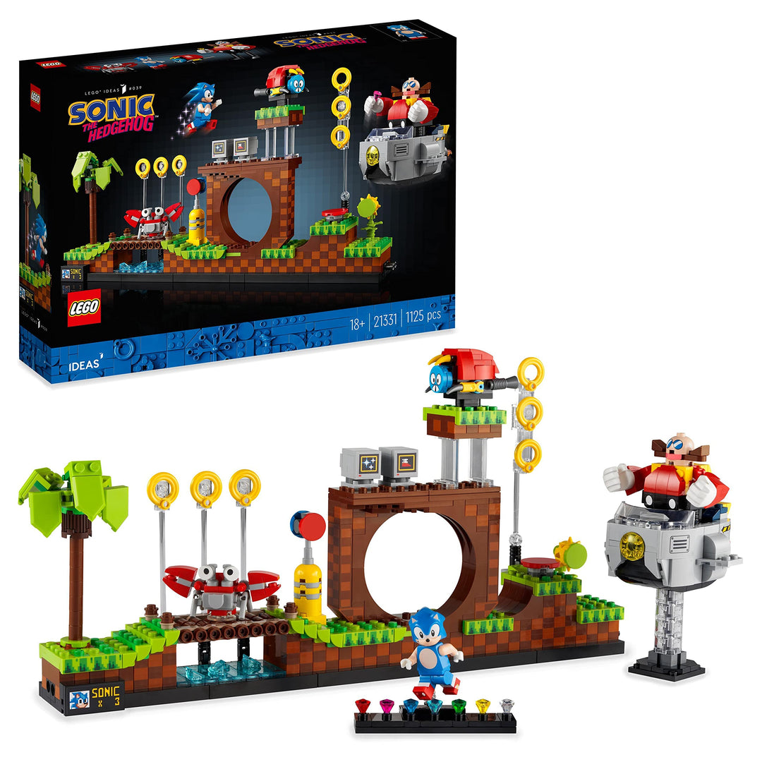 LEGO Ideas 21331 Sonic The Hedgehog – Green Hill Zone Set mit Dr. Eggmann, Egg-Mobil und weiteren Fi