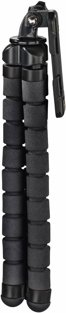 Hama Flex Dreibeinstativ 1/4 Zoll Arbeitshoehe=9-26cm Schwarz Fuer Smartphones und GoPro 4613 Schwar