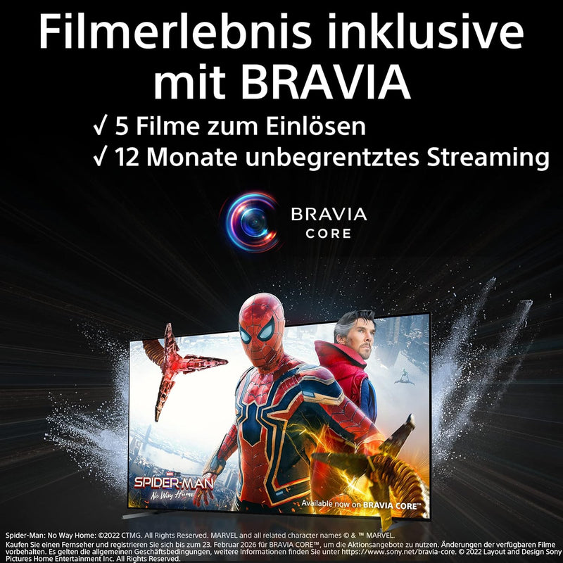 Sony BRAVIA, KD-43X80L, 43 Zoll Fernseher, LED, 4K HDR, Google TV, Smart TV, Works with Alexa, BRAVI