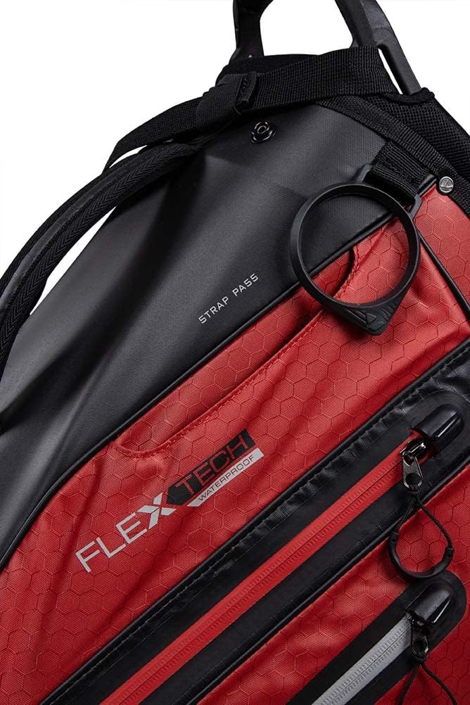 TaylorMade Flextech Waterproof wasserdichte Standtasche Einheitsgrösse Rot, Schwarz und Weiss, Einhe
