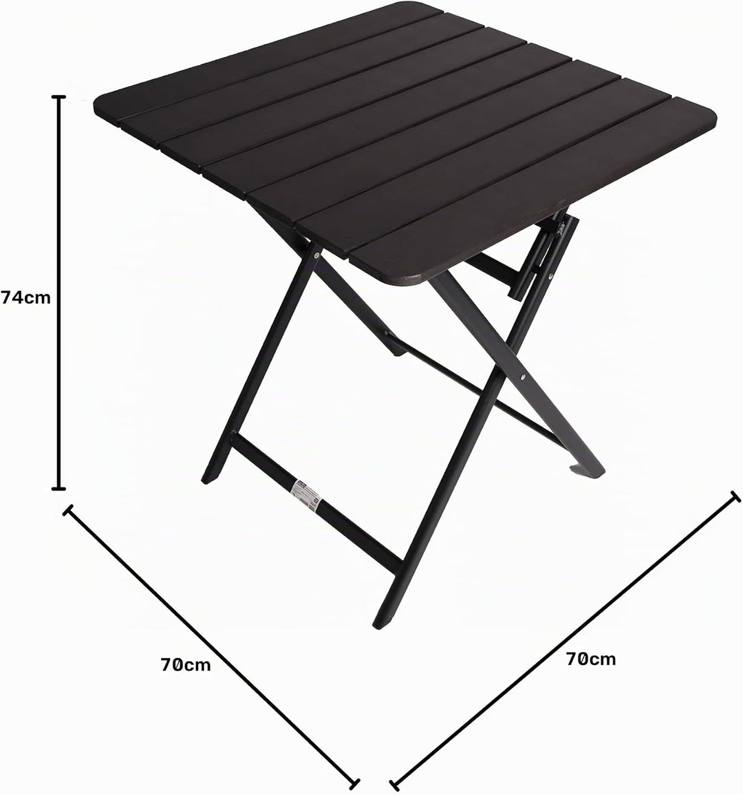 Generisch Aluminium Klapptisch Balkontisch 70x70x74 cm Gartentisch klappbar, platzsparend Beistellti