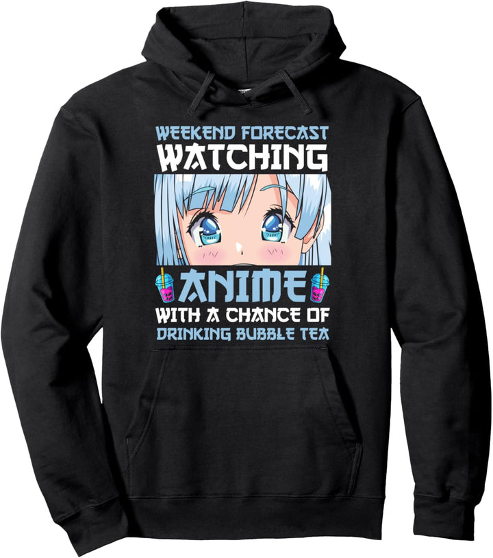 Wochenendprognose, die Anime & Bubble Tee Anime beobachten Pullover Hoodie