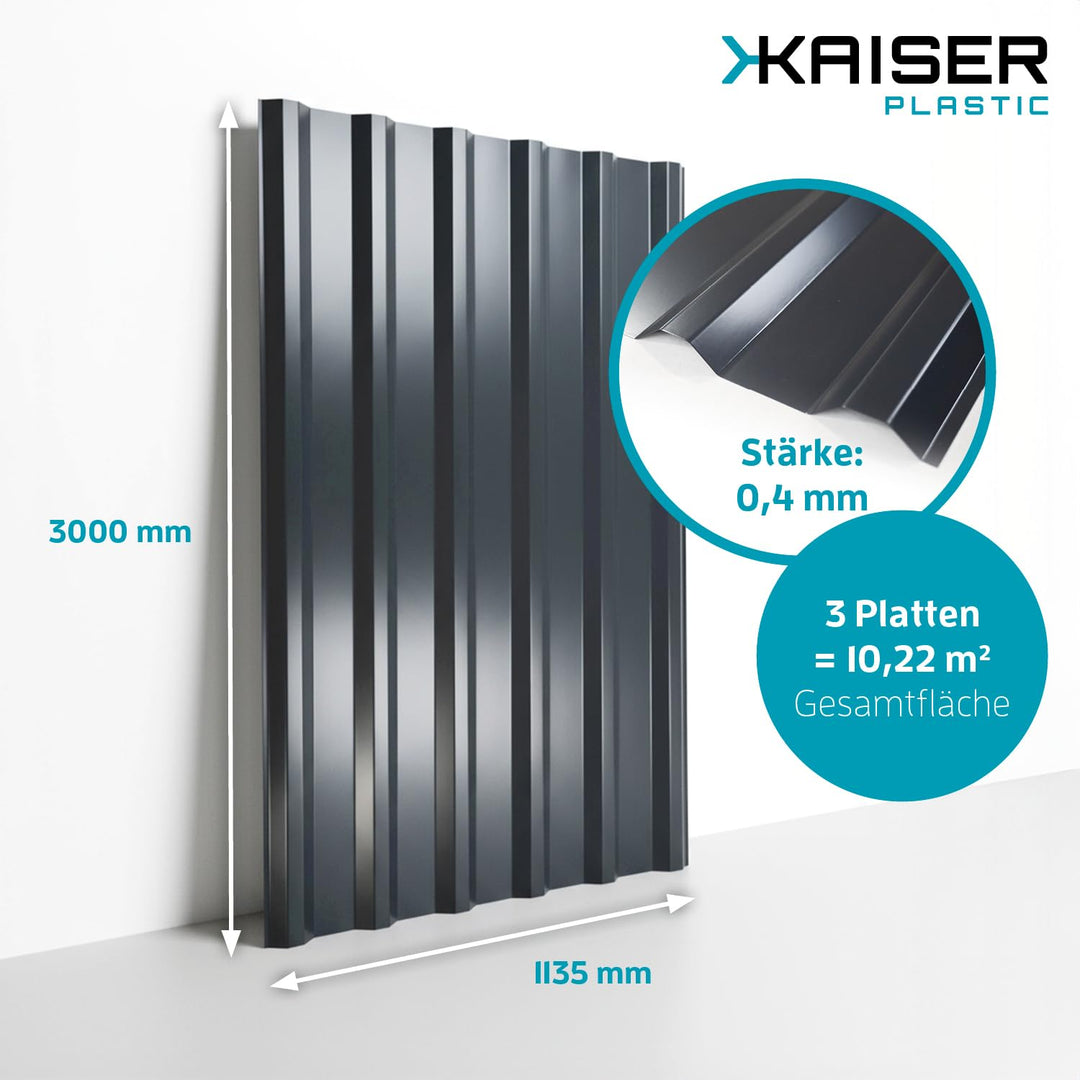 Trapezblech W20 | 0,4mm Materialstärke & 25µm Polyester-Beschichtung | Made in Germany mit Zulassung