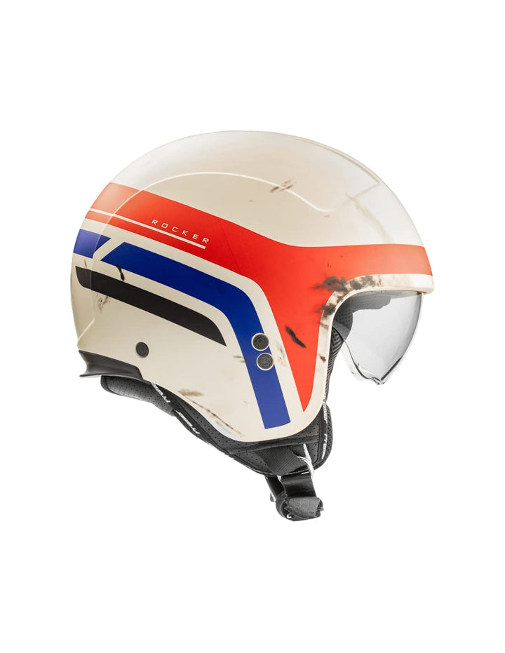 Premier Unisex-Adult Rocker Helm S Creme, Rot Und Blau, S Creme, Rot Und Blau