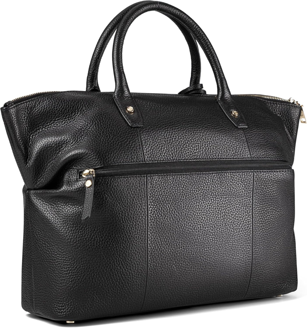 Lazarotti Bologna Leder Shopper Tasche Damen | mit abnehmbarem Schultergurt | XL Henkeltasche 36 cm