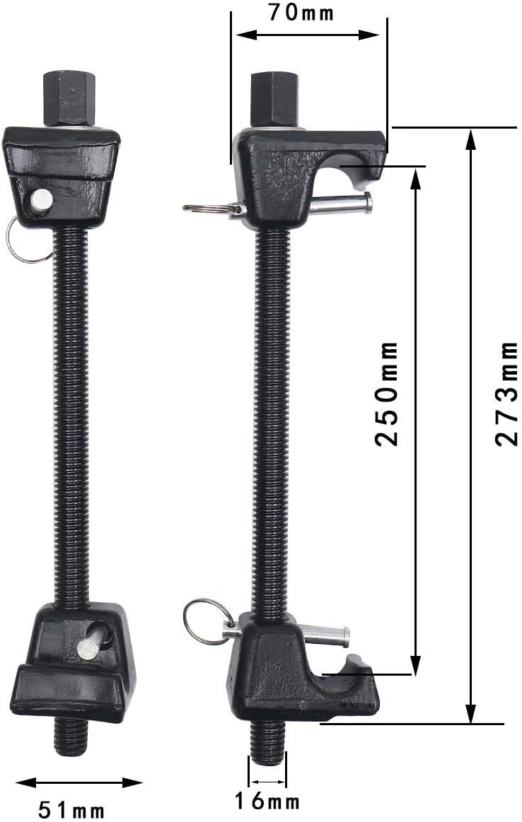 KATSU Federspanner Set, Federkomressoren mit Sicherheitsstiften für Autos Vans Autofederung Stossdäm
