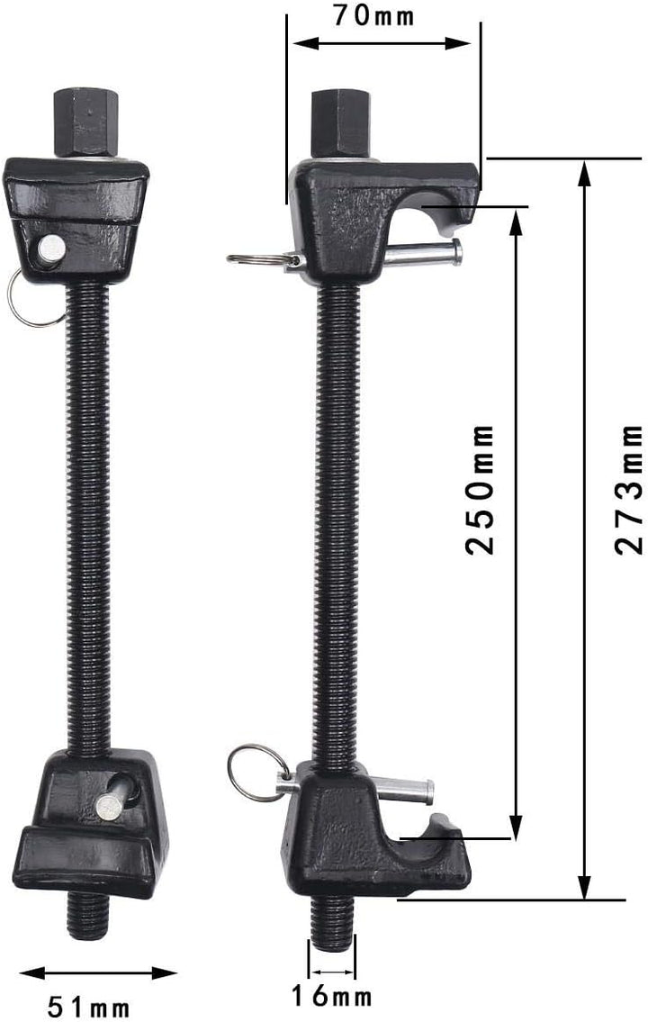 KATSU Federspanner Set, Federkomressoren mit Sicherheitsstiften für Autos Vans Autofederung Stossdäm