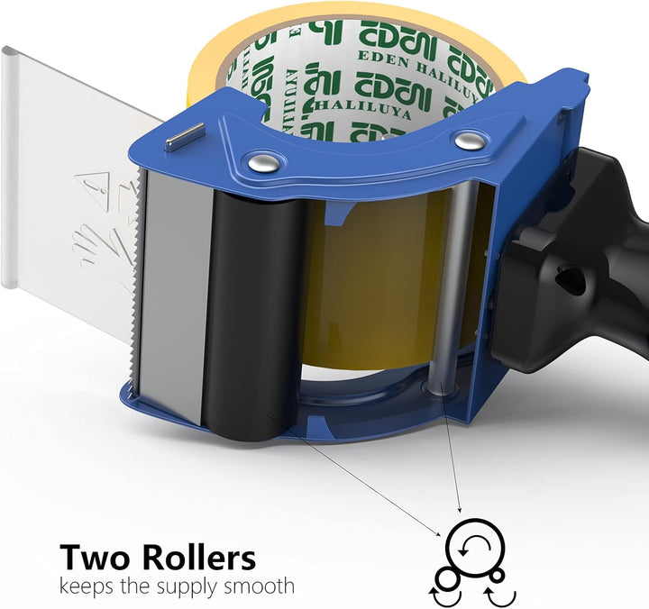 PROSUN Packetband Handabroller mit Bremse Metallgehäuse Schnell Reload Klebebandabroller, Paketklebe