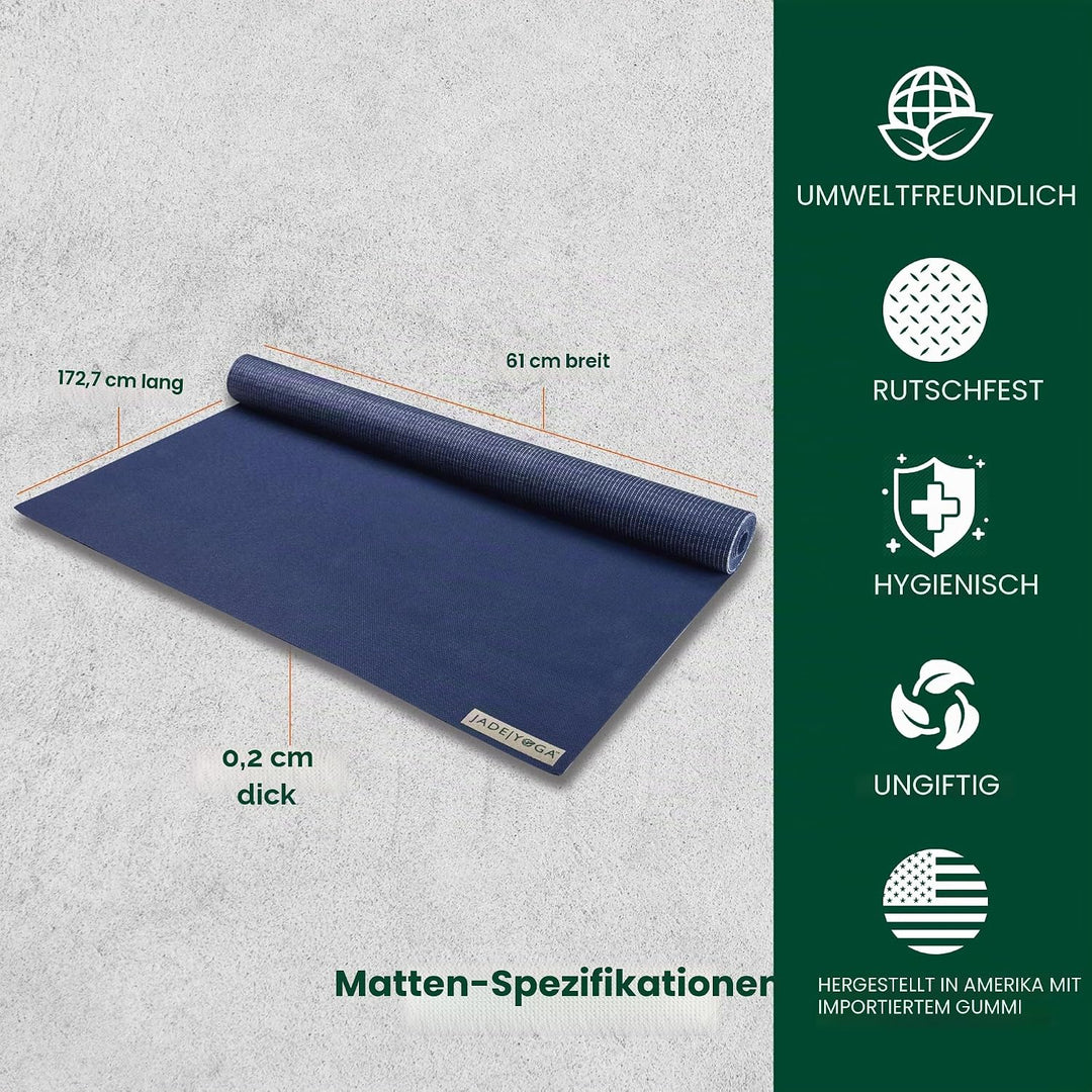 Jade Yoga Voyager Yogamatte, 1,6 mm dunkelblau, dunkelblau