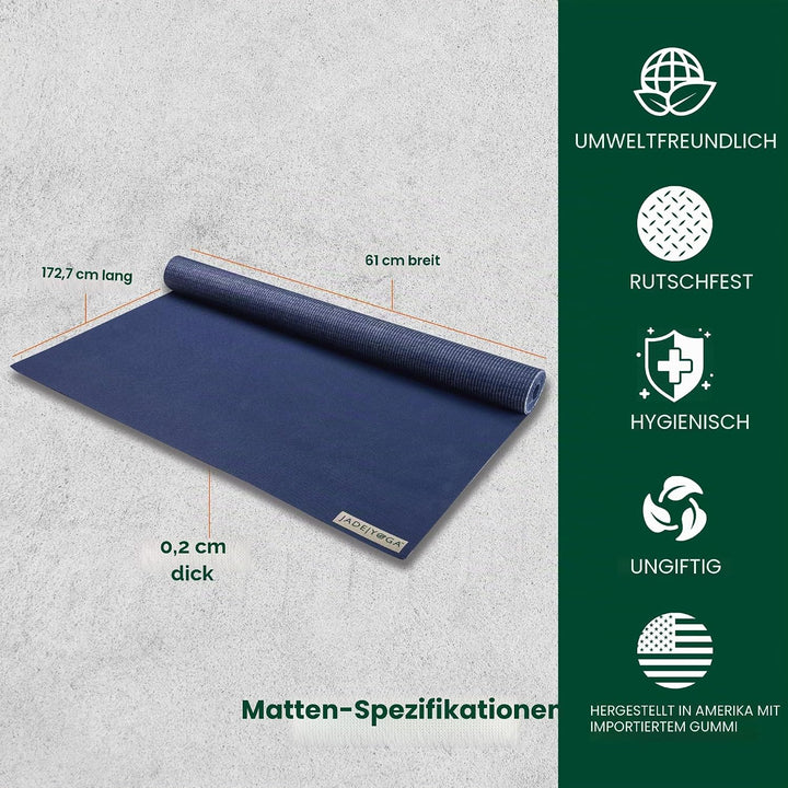 Jade Yoga Voyager Yogamatte, 1,6 mm dunkelblau, dunkelblau