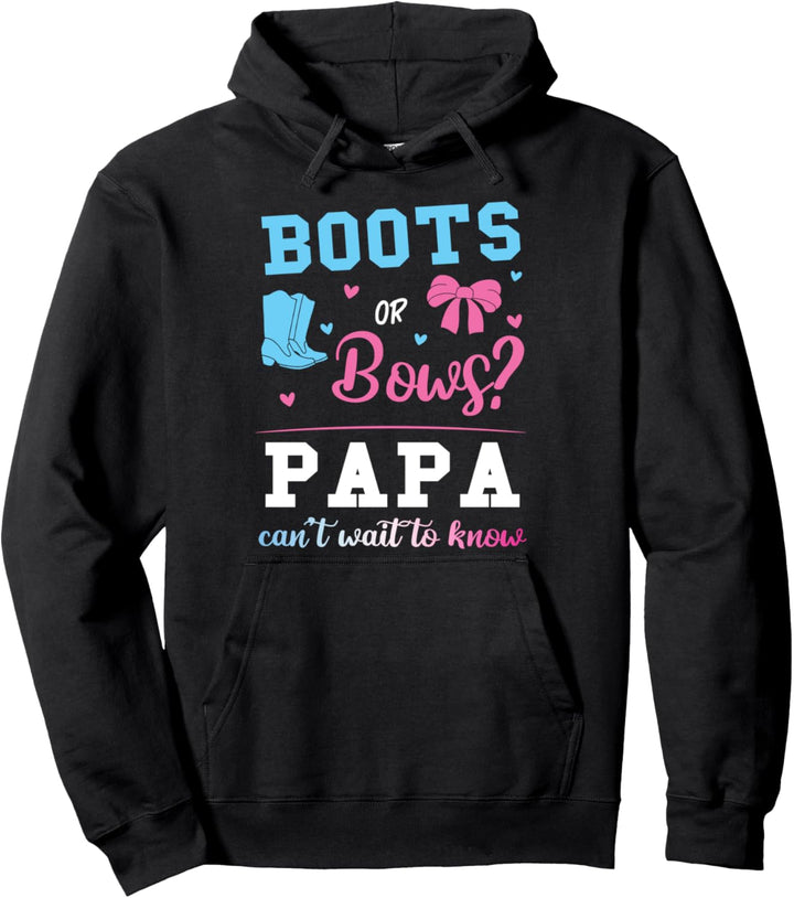 Stiefel oder Schleifen Papa Gender Reveal - Pink oder Blau Pullover Hoodie