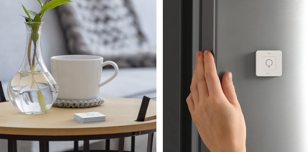 myStrom WiFi Button Plus, Smart Home Taster, 4 Tasten, SONOS. Sensoren für Temperatur und Luftfeucht