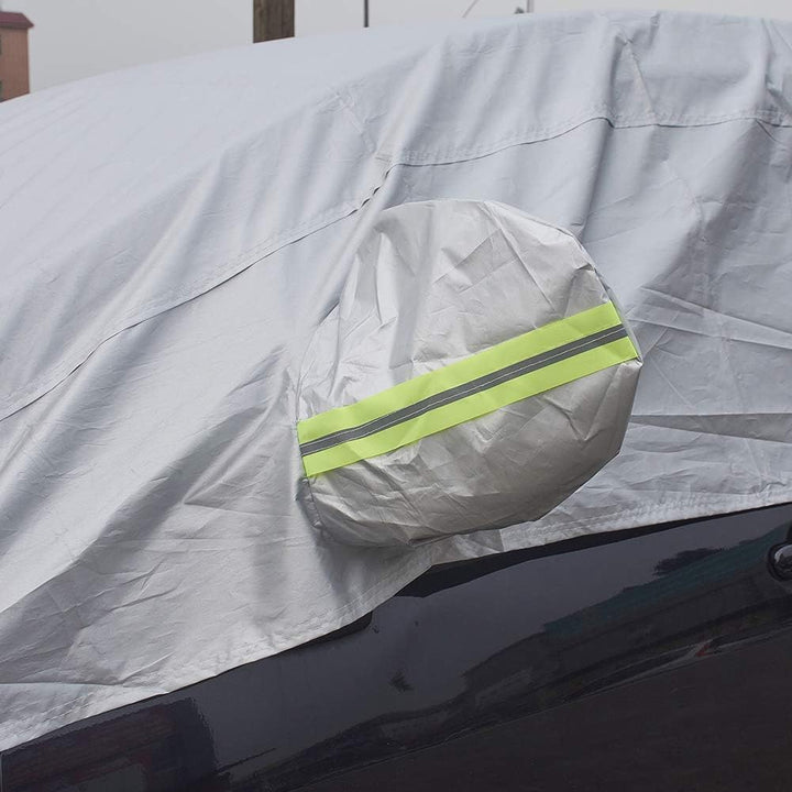 Blueshyhall Halbe Autoabdeckung Wasserdicht für Kleinwagen und Kompakt SUV, Autoabdeckung Winter Fro