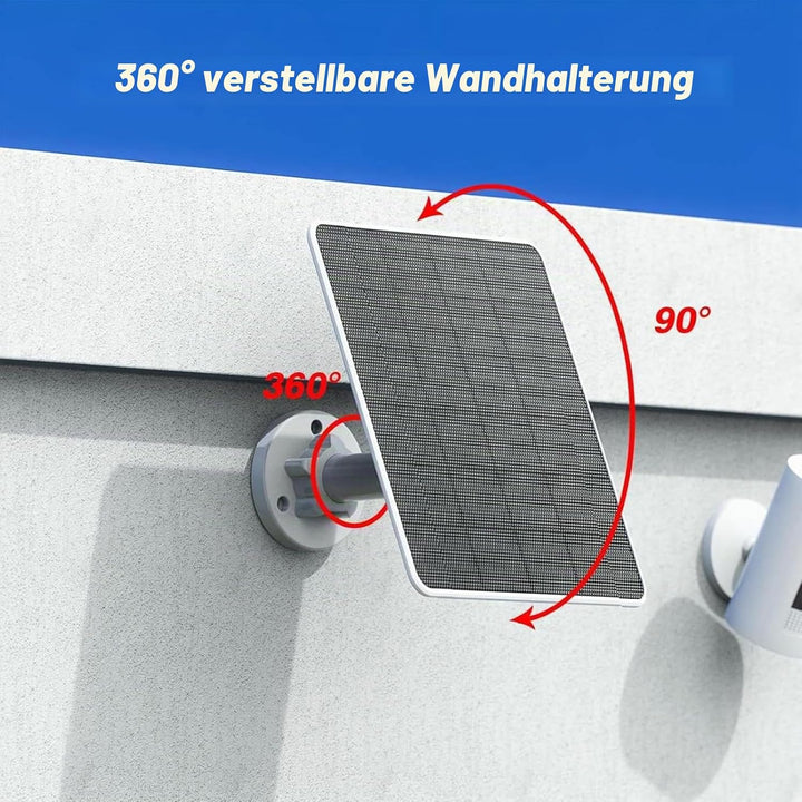 Solarpanel-Ladegerät für Ring Spotlight Cam und Ring Stick Up Cam, IP65 Wasserdichtes Solarpanel mit