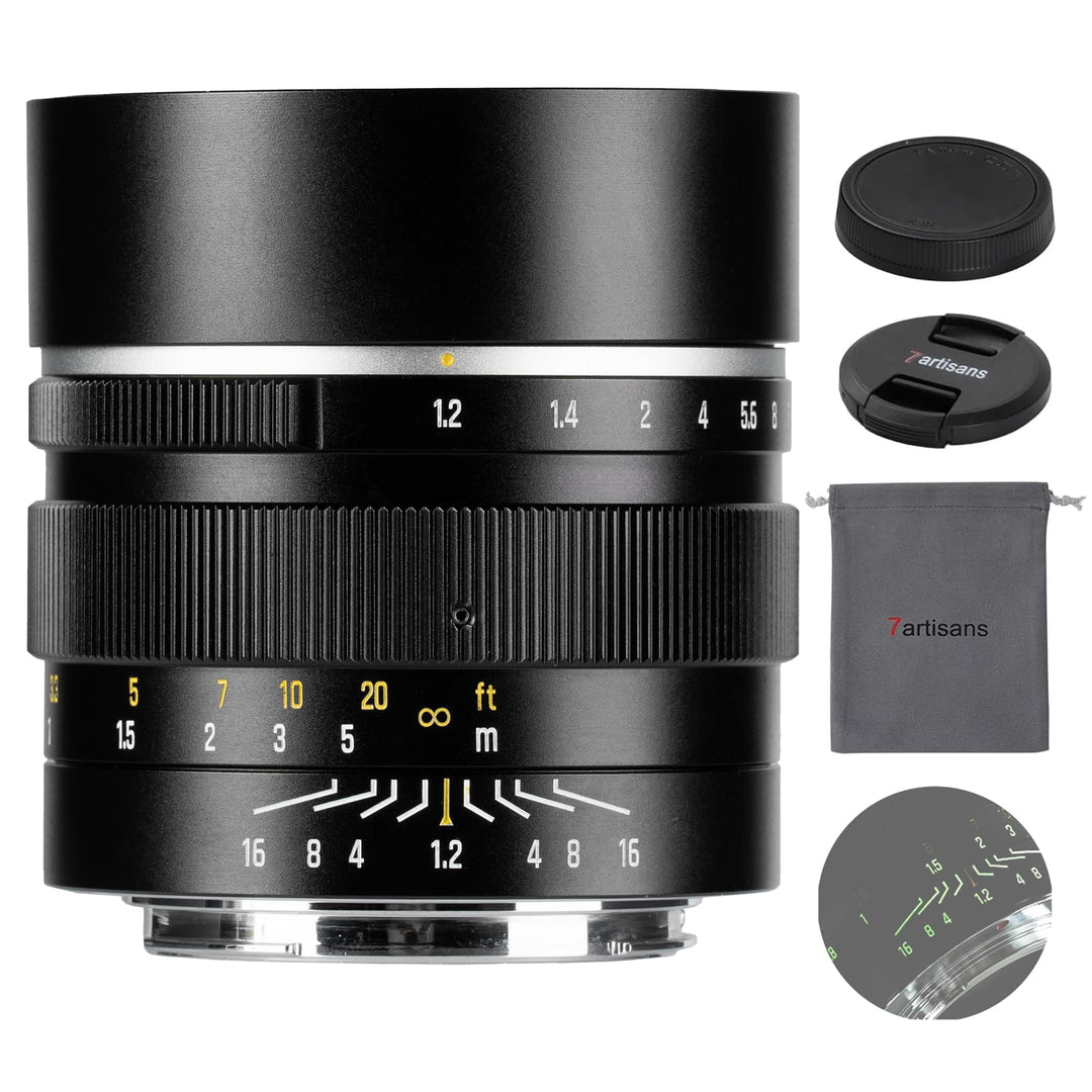 7Artisans 50mm F1.2 für Z-Mount Objektiv, APS-C manueller Fokus, kompatibel mit Nikon Z-Mount ZFC,Z5