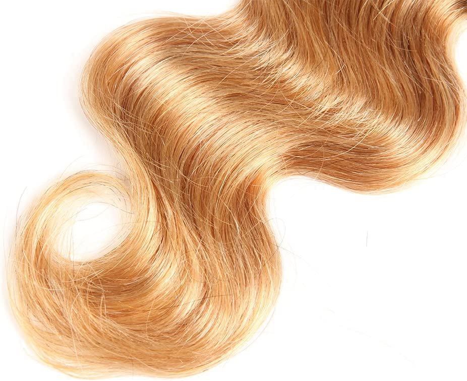 Ombre Echthaarbündel Brasilianisches Haar Körperwelle (T1B/4/27,22 24 26+20) - 3 Bündel Mit Verschlu