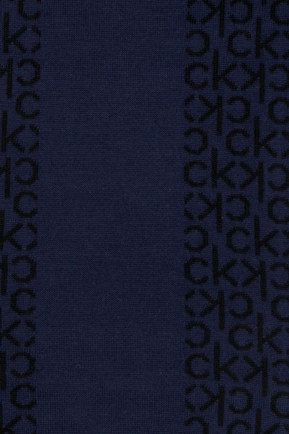 Calvin Klein Herren Schal INDUSTRIAL MONO KNITTED SCARF M Einheitsgrösse Blau (Blue Bai), Einheitsgr