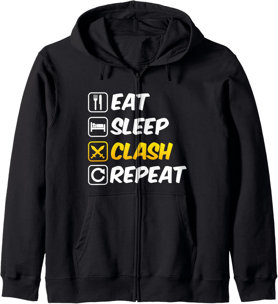 Eat Sleep Clash Repeat Shirt I Mobile Gaming Tee Kapuzenjacke
